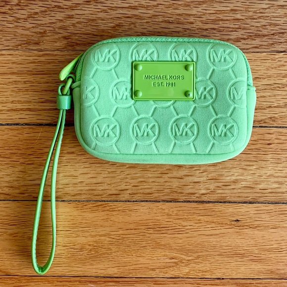 MICHAEL Michael Kors Handbags - Michael Kors bright green wristlet